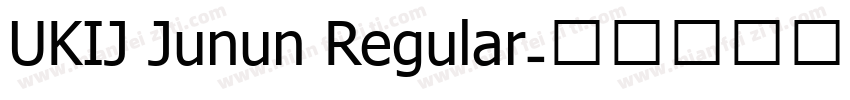 UKIJ Junun Regular字体转换